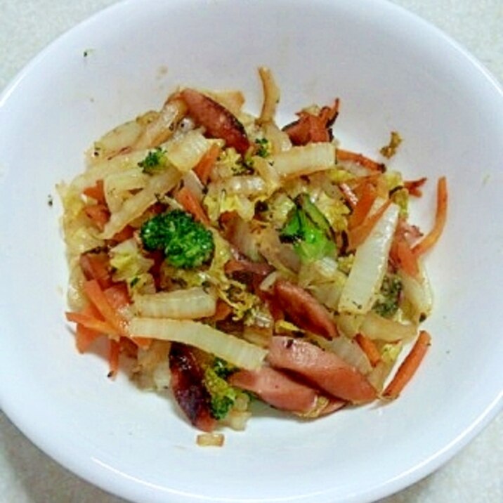 ひとりランチ 5分で野菜炒め!